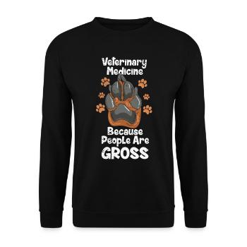 Veterinary Medicine Vet Tech Veterinary - Unisex Sweatshirt - black - Front - Alina (178cm) & Michal (187cm)