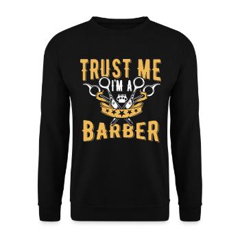 Barbier Barbershop Bartstylist - Sweat-shirt Unisexe - noir - Devant - Alina (178cm) & Michal (187cm)