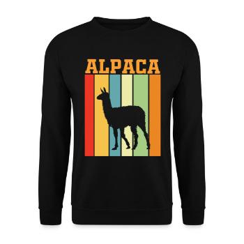 Alpapaka Jeu de couleurs rétro - Sweat-shirt Unisexe - noir - Devant - Alina (178cm) & Michal (187cm)