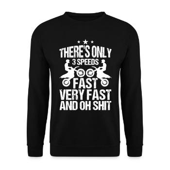 Dirt Bike Shirt and Motocross Lovers Gifts - Unisex Sweatshirt - black - Front - Alina (178cm) & Michal (187cm)