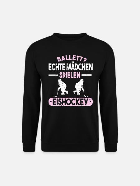 Eishockey Eishockey Sprüche Geschenk - Unisex Pullover - Schwarz
