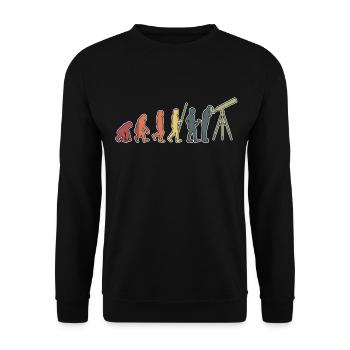 Astronomie Univers spatial Galaxie Astrophysique - Sweat-shirt Unisexe - noir - Devant - Alina (178cm) & Michal (187cm)