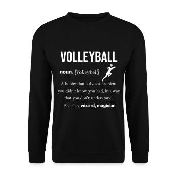 volleyball - Unisex Sweatshirt - black - Front - Alina (178cm) & Michal (187cm)