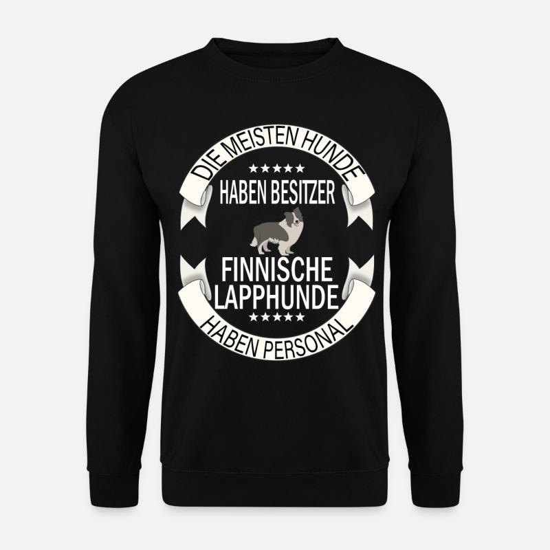 Finnischer Lapphund Lapinkoira Hunde - Unisex Pullover - Schwarz