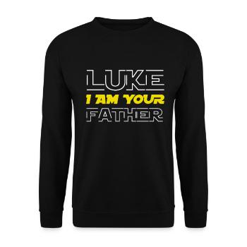 LUKE I'm your dad your name - Unisex Sweatshirt - black - Front - Alina (178cm) & Michal (187cm)