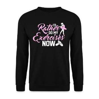 Danseuse Ballerine Ballet - Sweat-shirt Unisexe - noir - Devant - Alina (178cm) & Michal (187cm)