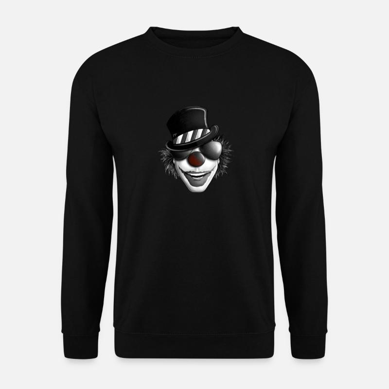 Clown mit Sonnenbrille - Unisex Pullover - Schwarz