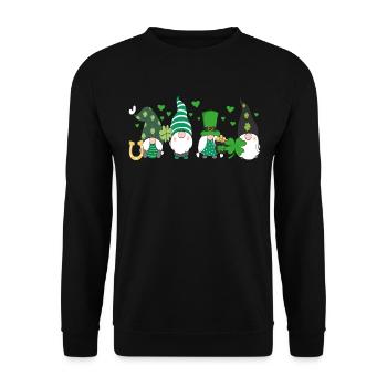 St Patrick’s Jour nains lutins lutins - Sweat-shirt Unisexe - noir - Devant - Alina (178cm) & Michal (187cm)