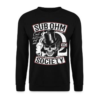 Sub Ohm Vape Club - Unisex Sweatshirt - black - Front - Alina (178cm) & Michal (187cm)