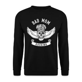 Bad Mom Rocking Maman - Sweat-shirt Unisexe - noir - Devant - Alina (178cm) & Michal (187cm)