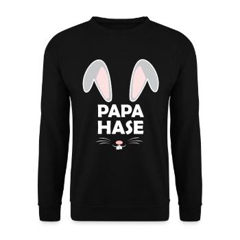Papa Lapin de Pâques Lapin de Pâques Fête de Pâques - Sweat-shirt Unisexe - noir - Devant - Alina (178cm) & Michal (187cm)