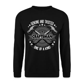 Artisan Tool Hammer Roofer Gift - Unisex Sweatshirt - black - Front - Alina (178cm) & Michal (187cm)