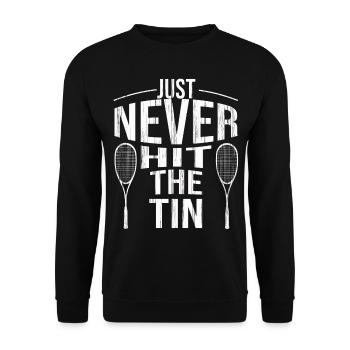 Squash racket Ballsport Sport Squash Player - Unisex Sweatshirt - black - Front - Alina (178cm) & Michal (187cm)