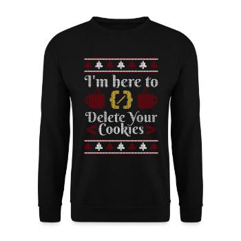 Ugly programmeur tee-shirt pour Noël - Sweat-shirt Unisexe - noir - Devant - Alina (178cm) & Michal (187cm)
