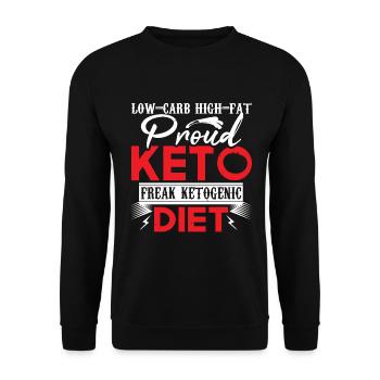 Keto Diet Ketose Diet Shirt - Unisex Sweatshirt - black - Front - Alina (178cm) & Michal (187cm)