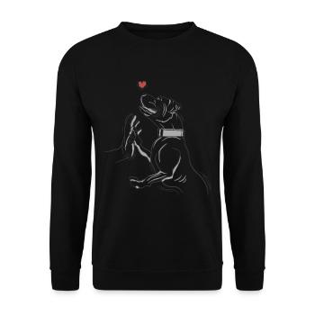 Pit Bull Dog Lover Dog Dog Fighting Dog Love - Unisex Sweatshirt - black - Front - Alina (178cm) & Michal (187cm)