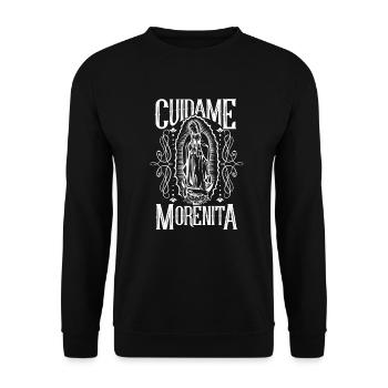 Virgin Our Lady of Guadalupe - Unisex Pullover - Schwarz - Vorne - Alina (178cm) & Michal (187cm)