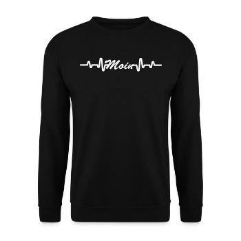 M. Moin - Sweat-shirt Unisexe - noir - Devant - Alina (178cm) & Michal (187cm)