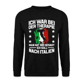 Italien Venedig Fußball Geschenk für Italiener Rom - Unisex Pullover - Schwarz - Vorne - Alina (178cm) & Michal (187cm)