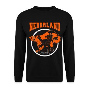 Netherlands - Unisex Sweatshirt - black - Front - Alina (178cm) & Michal (187cm)