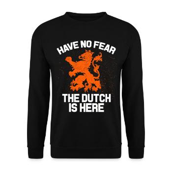 Netherlands Tshirt Holland Amsterdam Gift Flag - Unisex Sweatshirt - black - Front - Alina (178cm) & Michal (187cm)