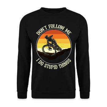 VTT Downhill Vintage Enduro VTT Freeride - Sweat-shirt Unisexe - noir - Devant - Alina (178cm) & Michal (187cm)