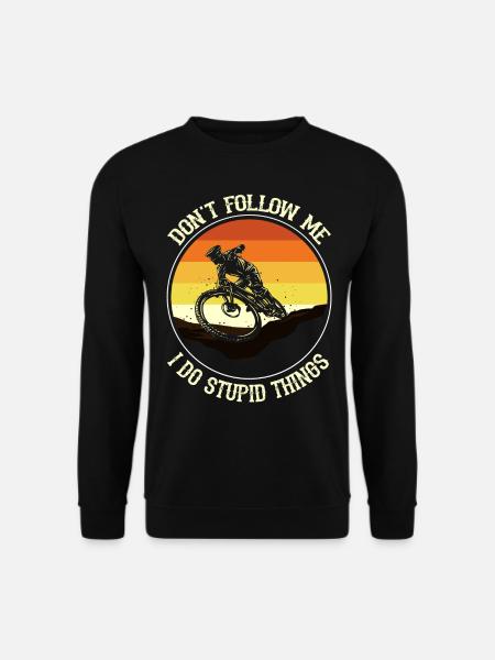 MTB Downhill Vintage Enduro Mountainbike Freeride - Unisex Pullover - Schwarz