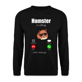 Hamster - Unisex Pullover - Schwarz - Vorne - Alina (178cm) & Michal (187cm)