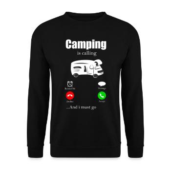 Campeurs - Sweat-shirt Unisexe - noir - Devant - Alina (178cm) & Michal (187cm)