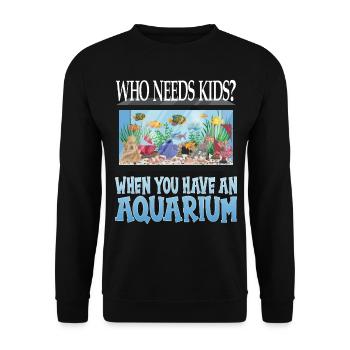 Aquarium poissons aquaristiques ornements cadeau - Sweat-shirt Unisexe - noir - Devant - Alina (178cm) & Michal (187cm)