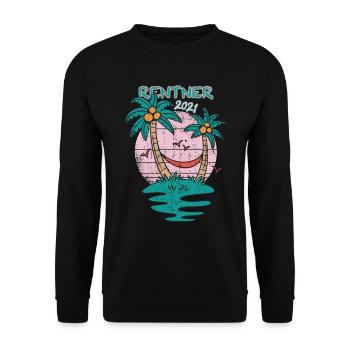 Ruhestand Rentner 2021 - Unisex Pullover - Schwarz - Vorne - Alina (178cm) & Michal (187cm)