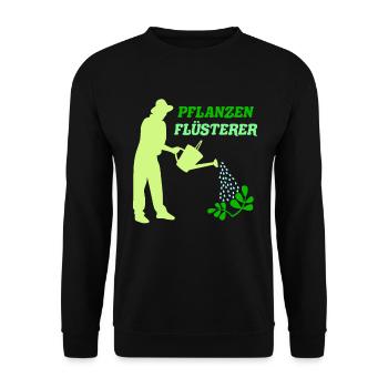 Pflanzenflüsterer Gartenarbeit Hobbygärtner Garten - Unisex Pullover - Schwarz - Vorne - Alina (178cm) & Michal (187cm)