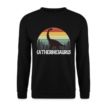 CATHERINESAURUS CATHERINE SAURUS CATHERINE - Unisex Sweatshirt - black - Front - Alina (178cm) & Michal (187cm)