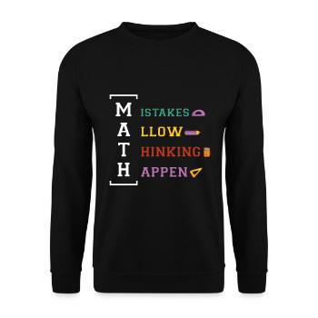 Math Gifts for a Math fan - Unisex Sweatshirt - black - Front - Alina (178cm) & Michal (187cm)