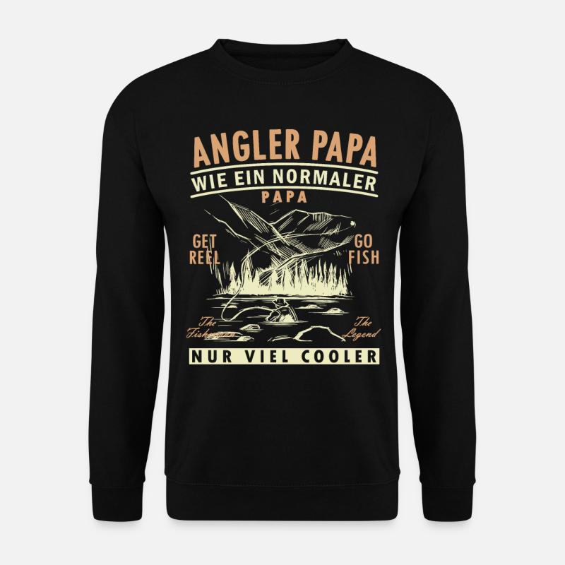 Geschenkidee Angler Papa - Unisex Pullover - Schwarz