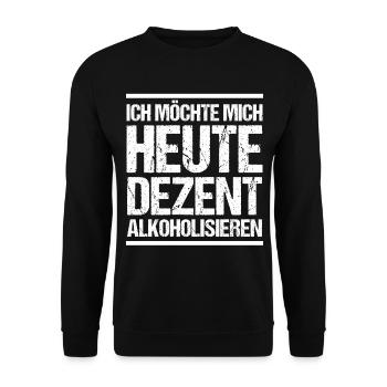 Alkohol Party Saufen - Unisex Pullover - Schwarz - Vorne - Alina (178cm) & Michal (187cm)