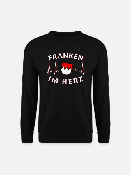 Franken Im Herz Fränkisches Franke Geschenk - Unisex Pullover - Schwarz