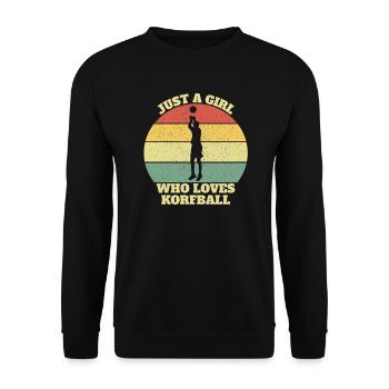 Korfball Girl - Unisex Sweatshirt - black - Front - Alina (178cm) & Michal (187cm)