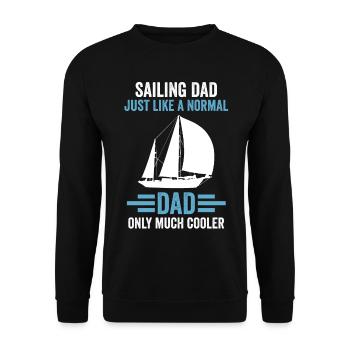 Sailing Dad Sailor Father's Day Gift - Unisex Sweatshirt - black - Front - Alina (178cm) & Michal (187cm)