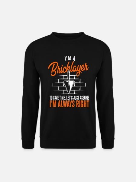 Maurer Handwerker Maurer - Unisex Pullover - Schwarz
