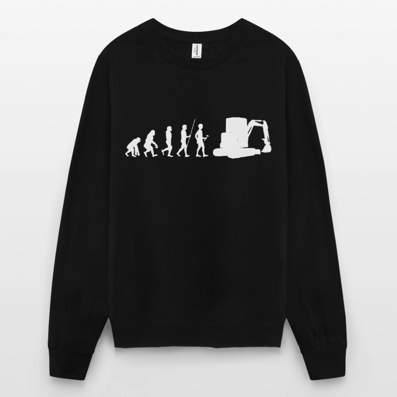 Excavator construction work Road construction dredging work Unisex Sweatshirt