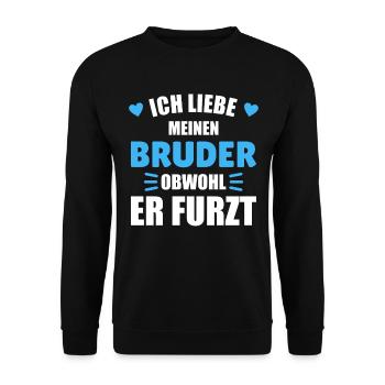 J’aime mon frère - Sweat-shirt Unisexe - noir - Devant - Alina (178cm) & Michal (187cm)