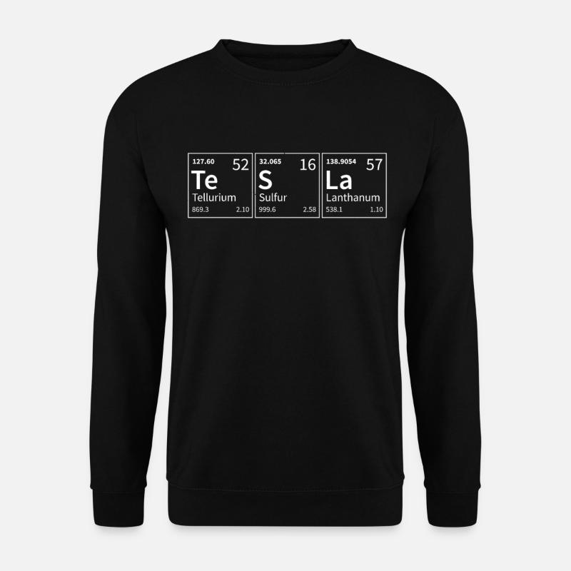 Tesla Periodic Elements Chemistry - Unisex Sweatshirt - black