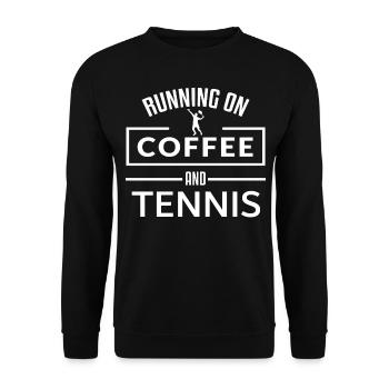 Tennis Coffee Tennis Ball Sports Tennis Player - Unisex Sweatshirt - black - Front - Alina (178cm) & Michal (187cm)