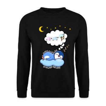 T-shirts officiels pingouin moutons comptent - Sweat-shirt Unisexe - noir - Devant - Alina (178cm) & Michal (187cm)