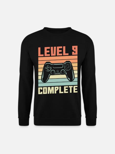9th Birthday - Level 9 complete - Unisex Sweatshirt - black