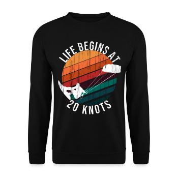 Surfen Kitesurfer Kiteboarden Kiteboard Kitesurf - Unisex Pullover - Schwarz - Vorne - Alina (178cm) & Michal (187cm)