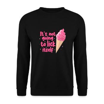 Nice funny ice cream design « It’s not going to - Sweat-shirt Unisexe - noir - Devant - Alina (178cm) & Michal (187cm)