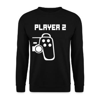 Gamer Player 2 Partner Gaming Cadeau - Sweat-shirt Unisexe - noir - Devant - Alina (178cm) & Michal (187cm)