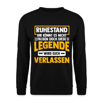 Rentner - Unisex Pullover - Schwarz - Vorne - Alina (178cm) & Michal (187cm)